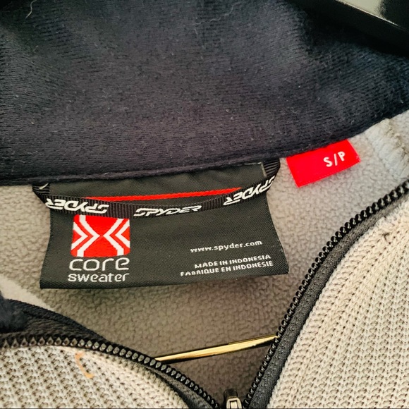 Spyder Mens 1/4 Zip Pullover Core Sweater, Charcoal Grey Small - Picture 2 of 13